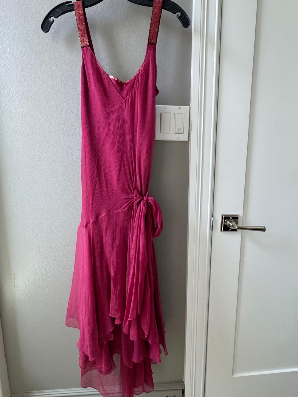 Max Studio Special Edition 100% silk Tie-Waist Midi Dress